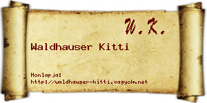 Waldhauser Kitti névjegykártya