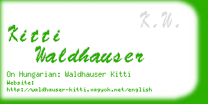 kitti waldhauser business card